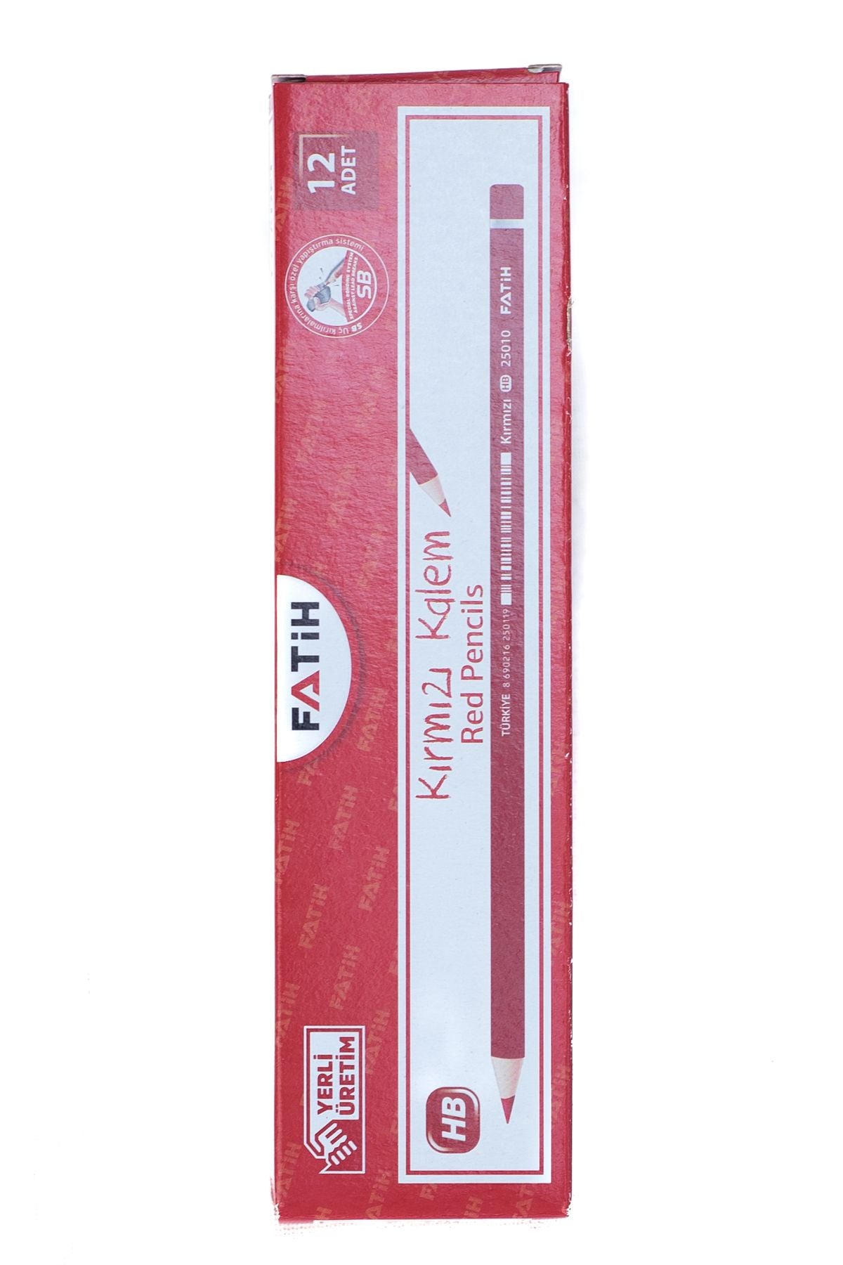 Kırtasiye Fatih Mercanlı Kurşun Kalem HB Yumuşak Uçlu Ergonomik Tasarım Dayanıklı 12'li Set